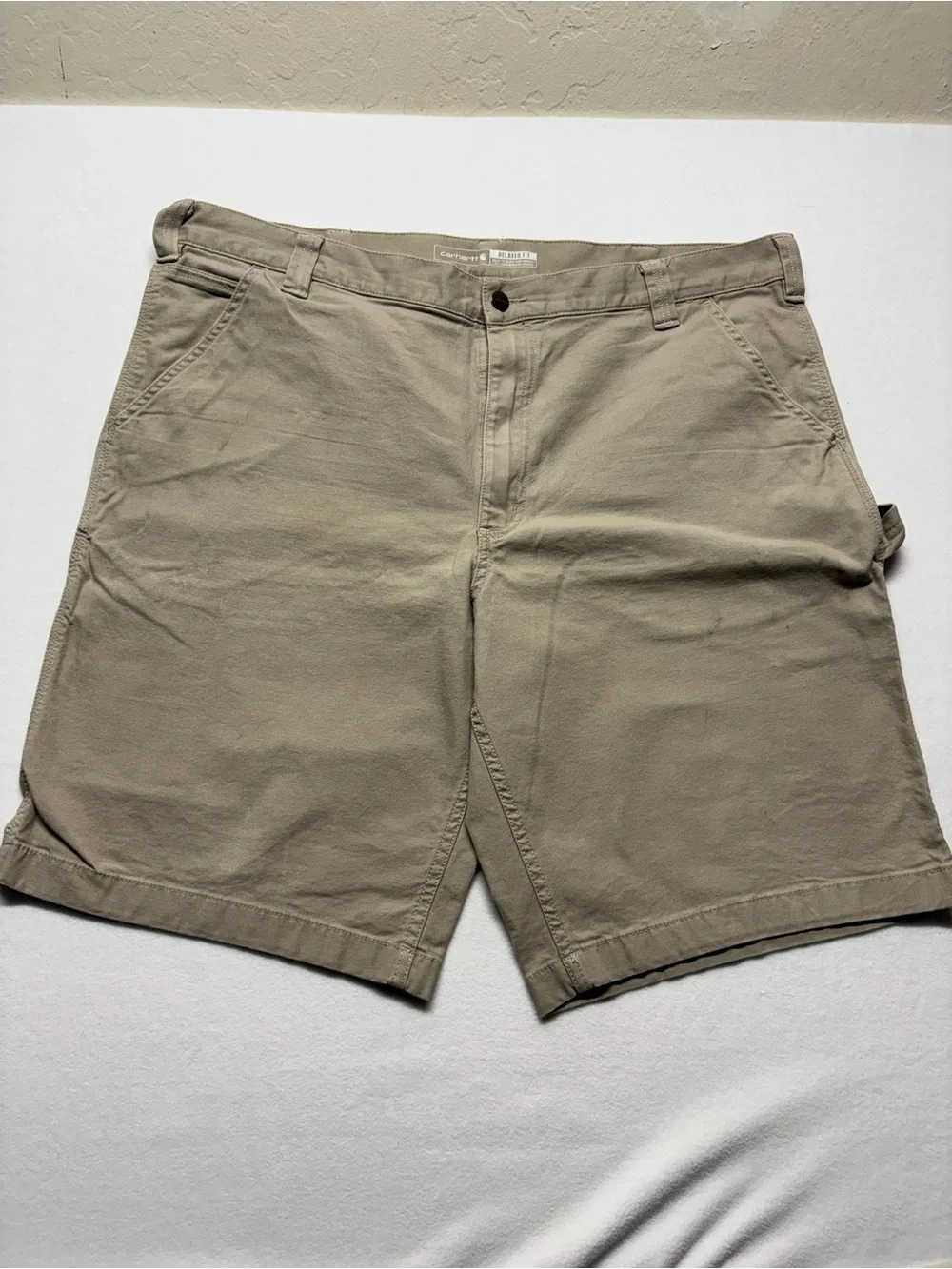 Carhartt Men's Tan Flat-Front Work Shorts